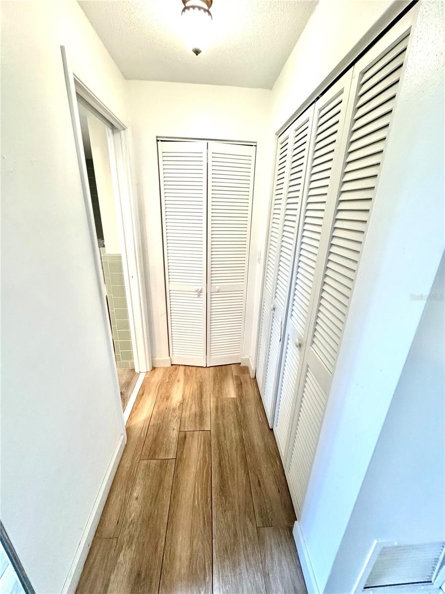 Two closets for the primary bedroom