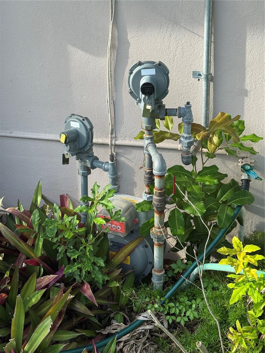 metered natural gas to this home
