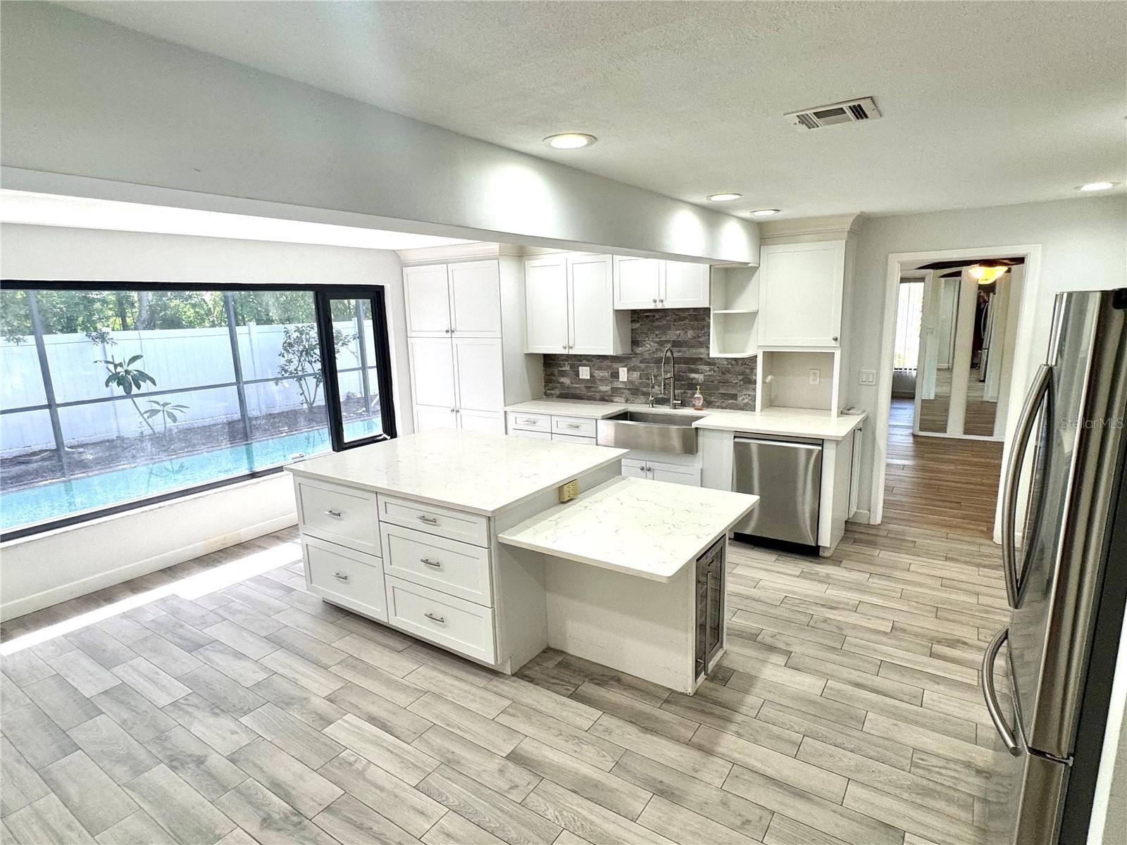 Stunning open island kitchen