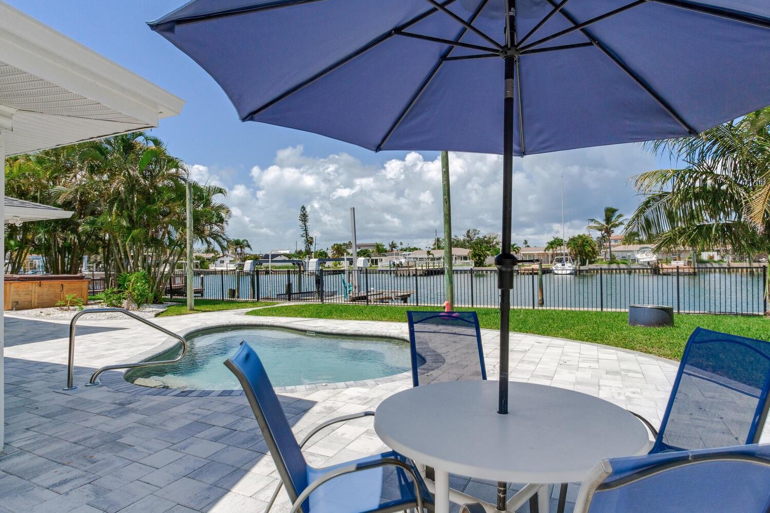 Large Patio and Salt Water Pool System