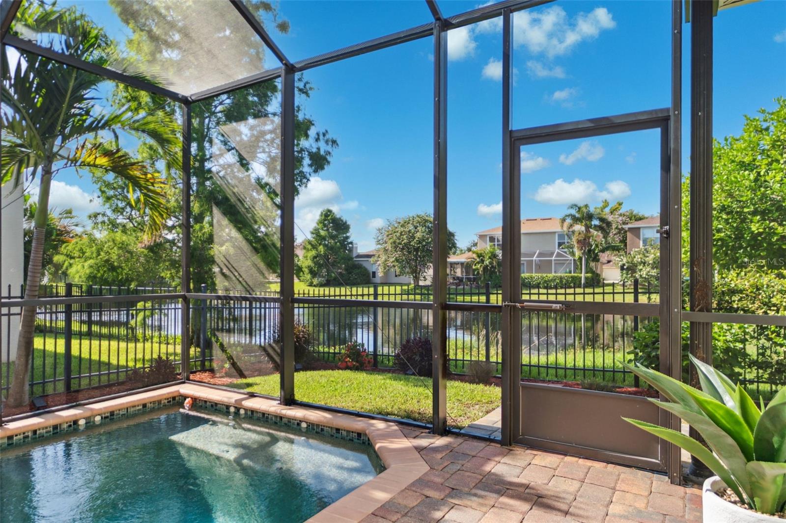Views of the pond and wildlife right from your pool.