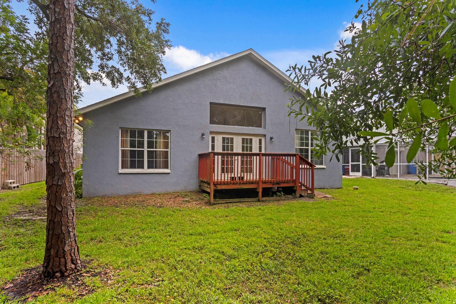 Backyard and porch