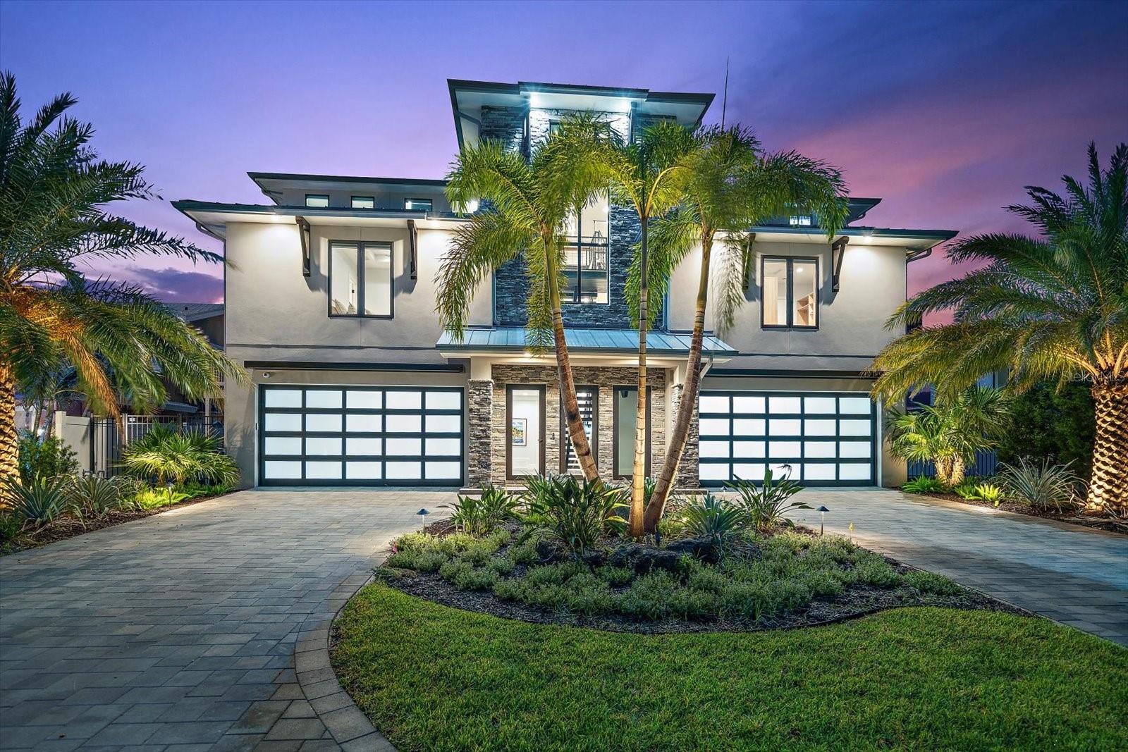 An impressive arrival only hints at the exquisite interior of this newly constructed waterfront residence.