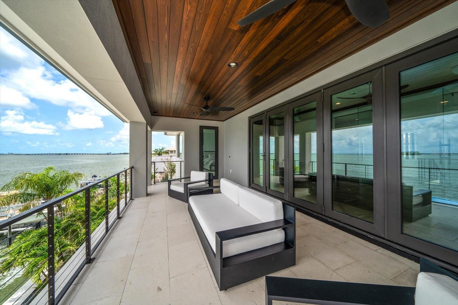 Private second level terrace accessed from primary suite and office areas.