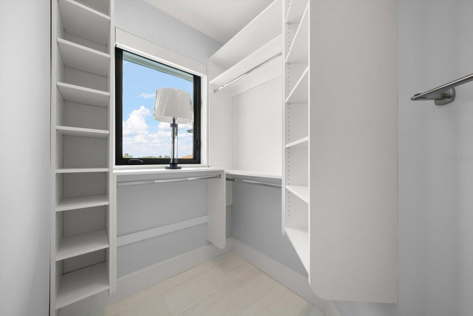 Custom closets in all bedrooms.