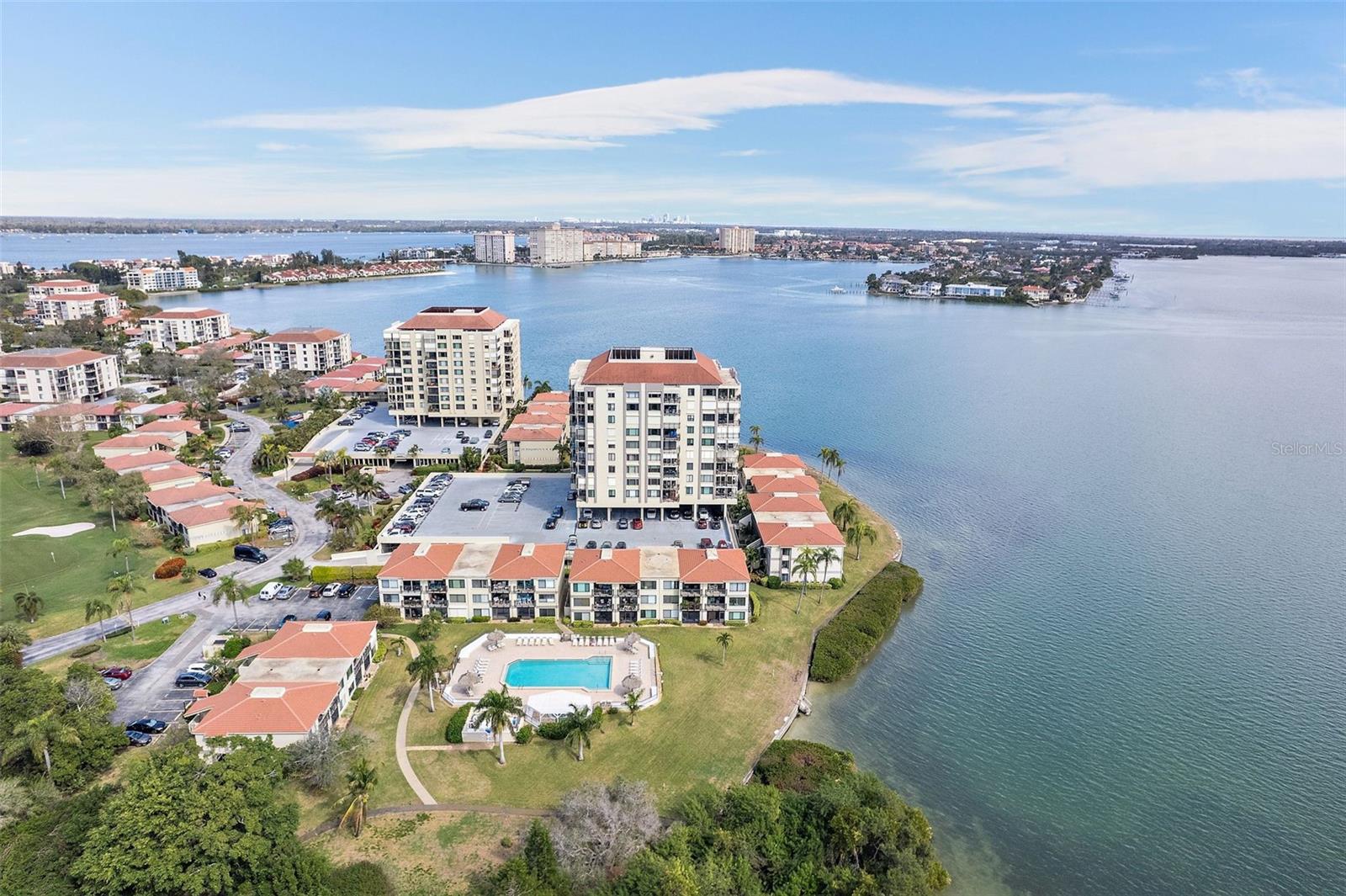 Aerial of complex and Bay