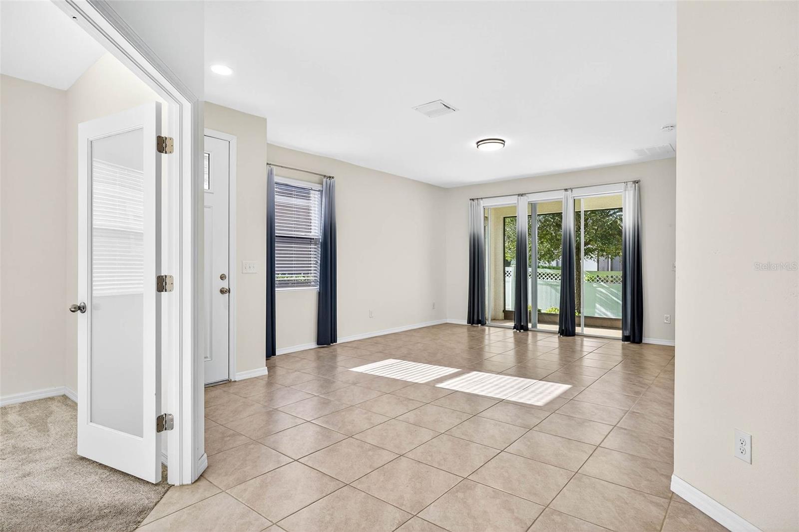 Great open space with separate dining area.