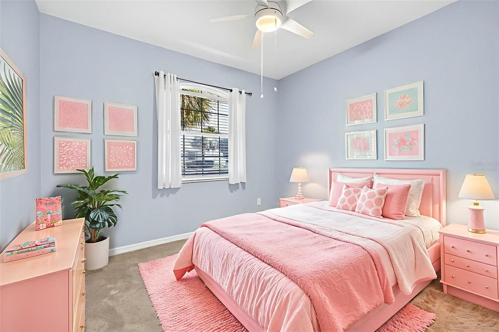 Virtually staged bedroom 3