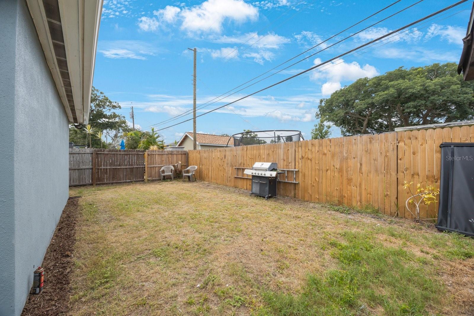 Fenced in yard.
