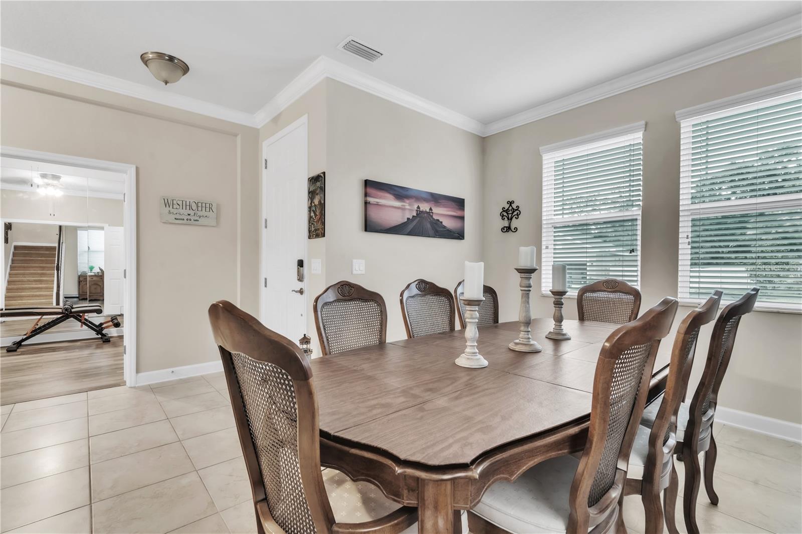 Dining Room w/view towards the Flex Room