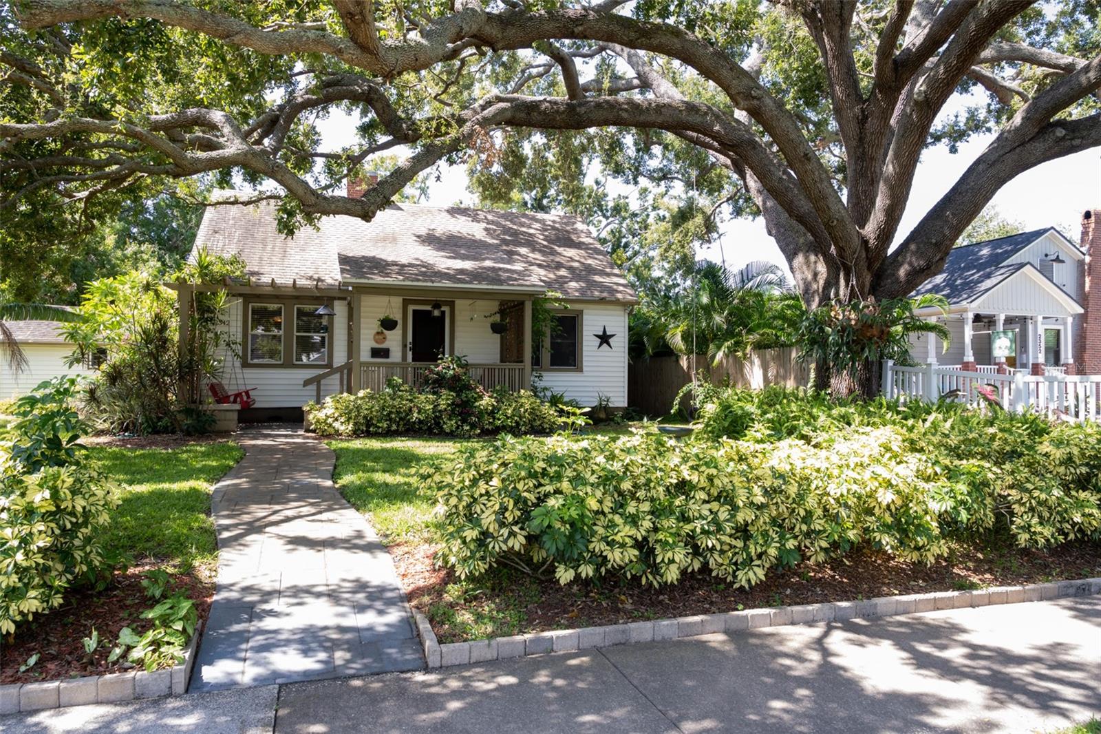 Front Entrance, private concrete stamped walkway