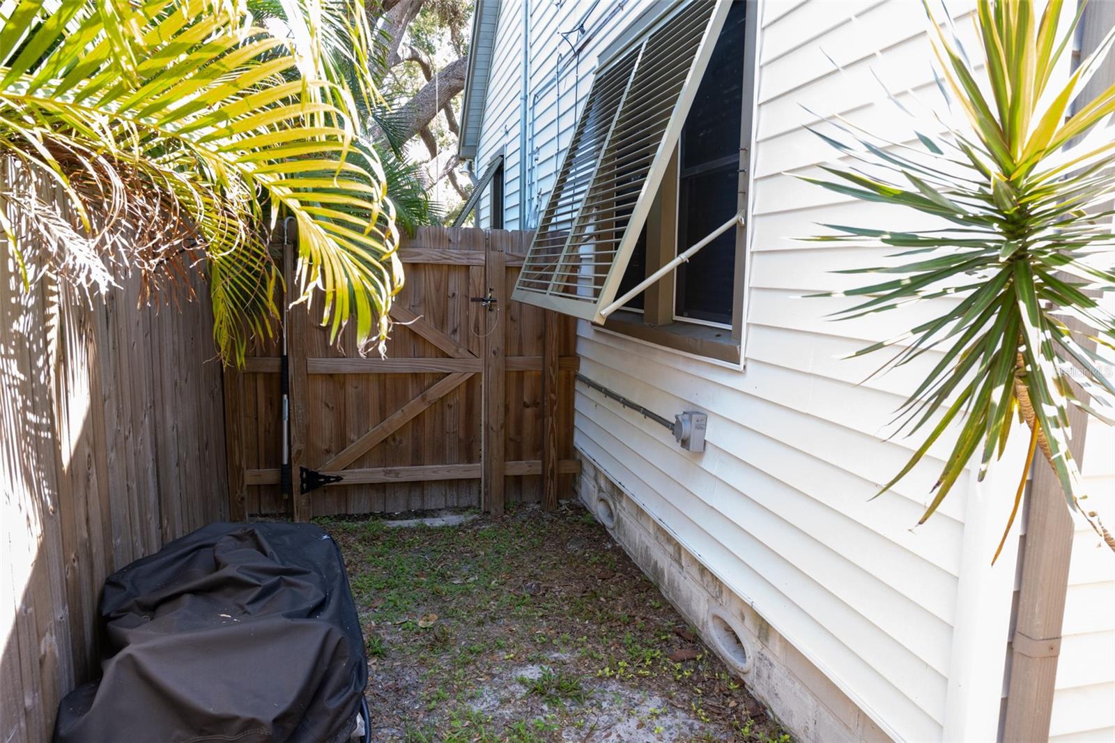 backyard side gate and generator