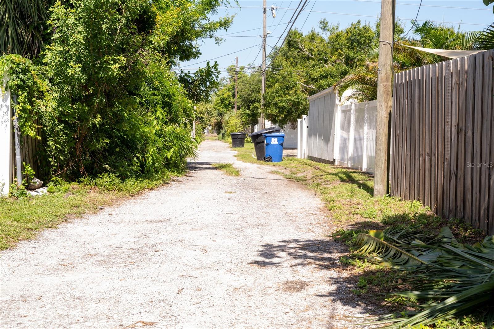 alley access to carport parking
