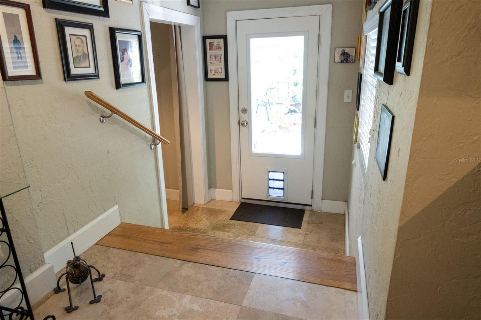 passthrough to master bedroom or backyard