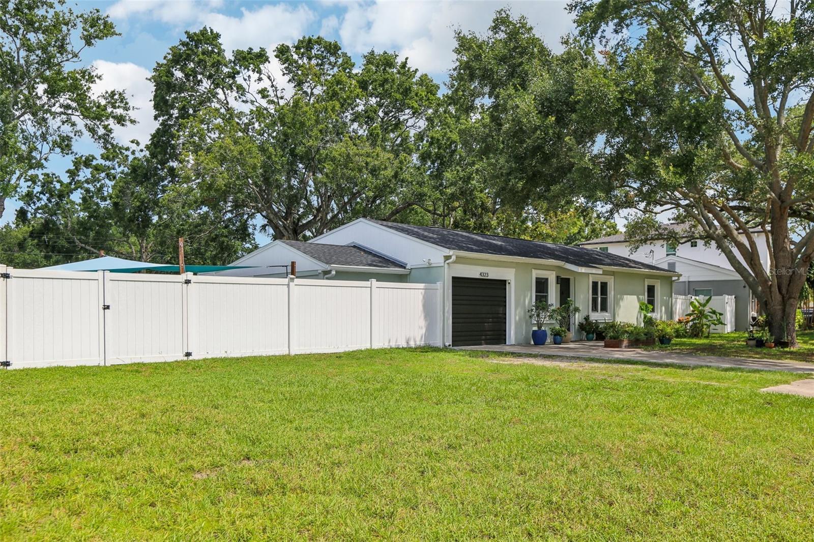 Front with large yard