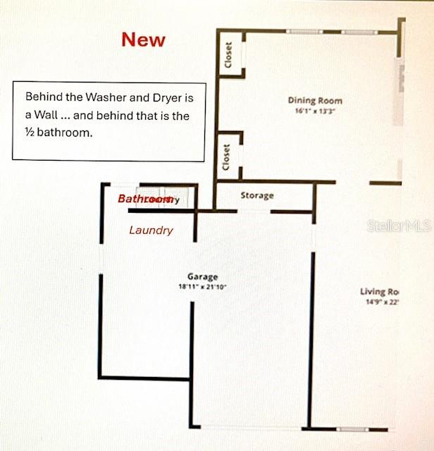 Half Bath location