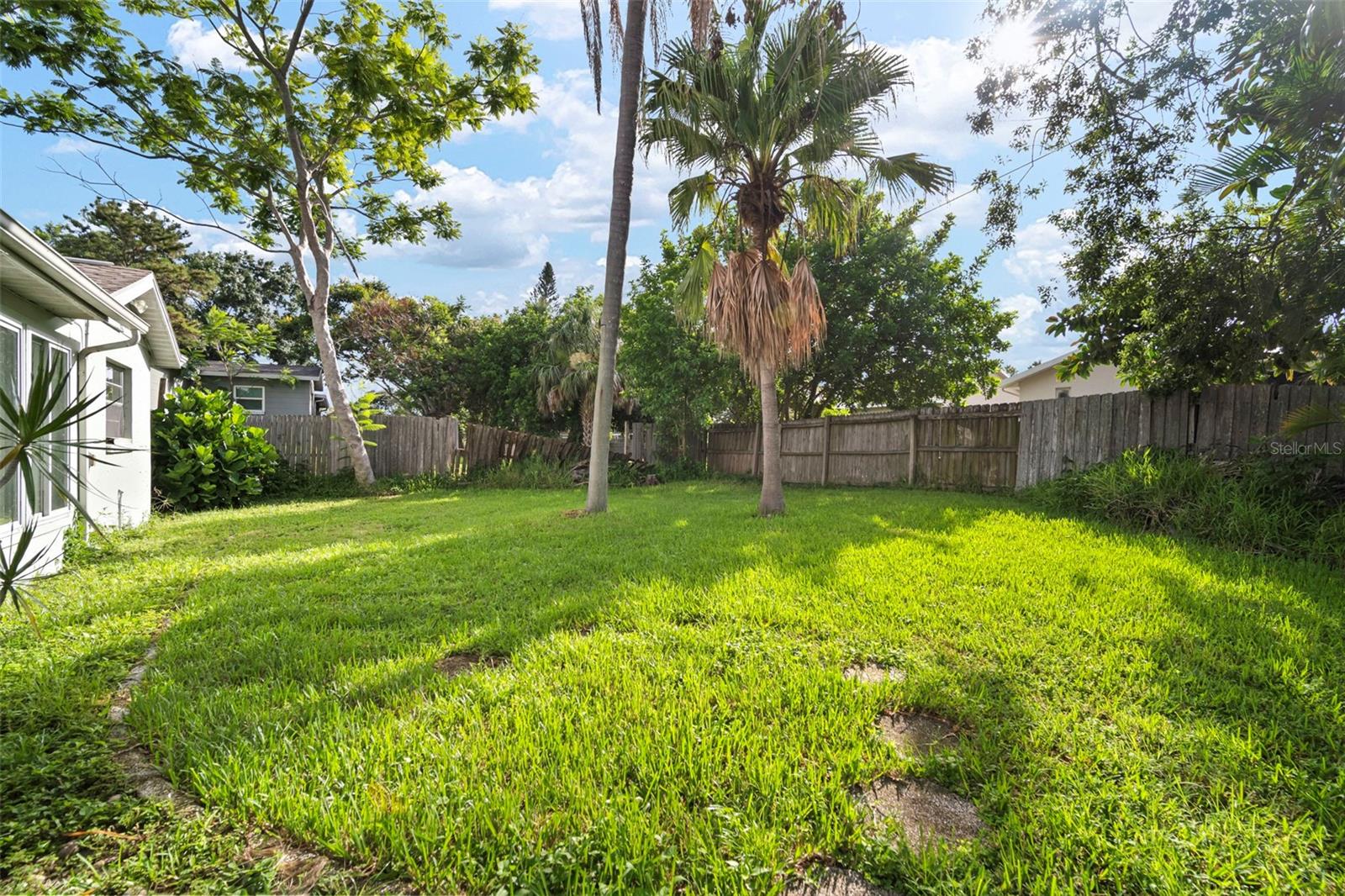 spacious rear yard