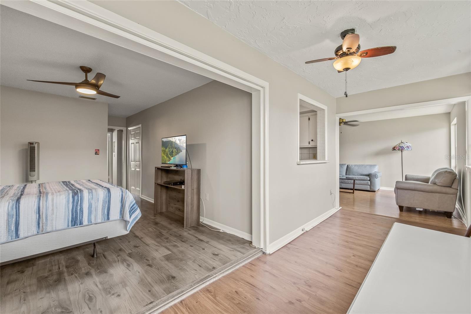 Primary bedroom with bonus space (formerly the back lanai)