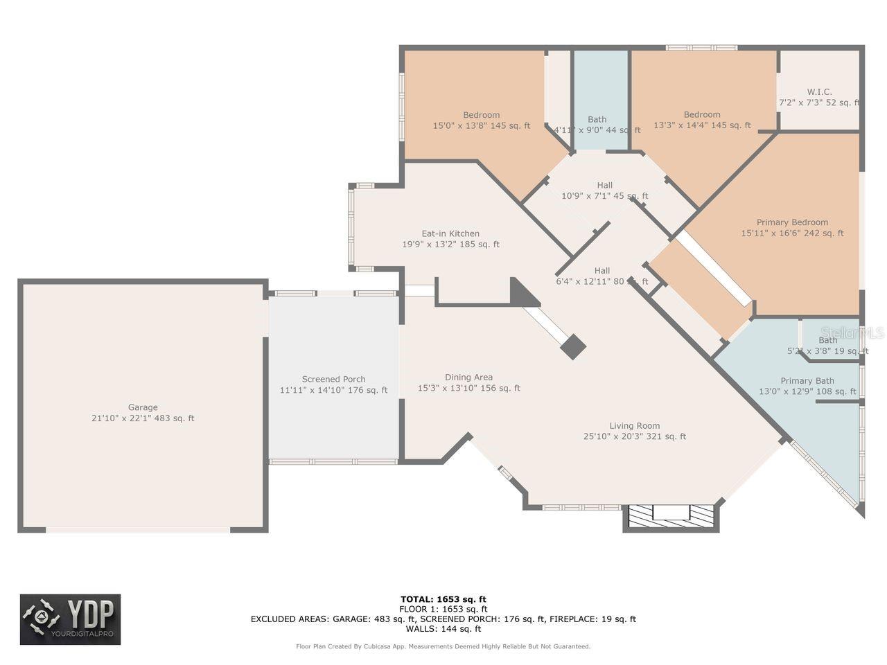 Floorplan 10479 Longwood Drive, Arbors at Bardmoor- Garage on the left, Breezeway, then main floorplan!