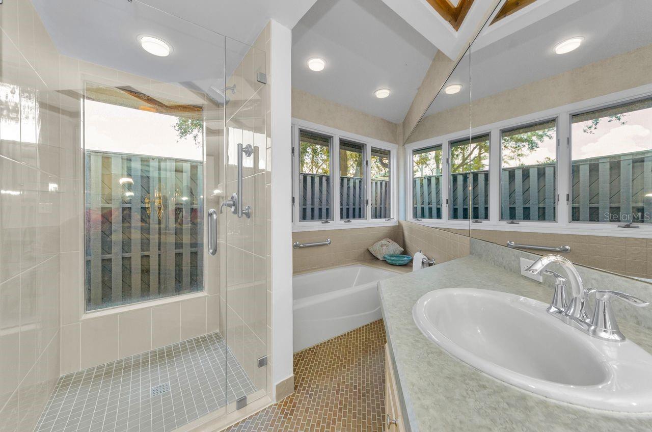 Updated shower and great tile floors!
