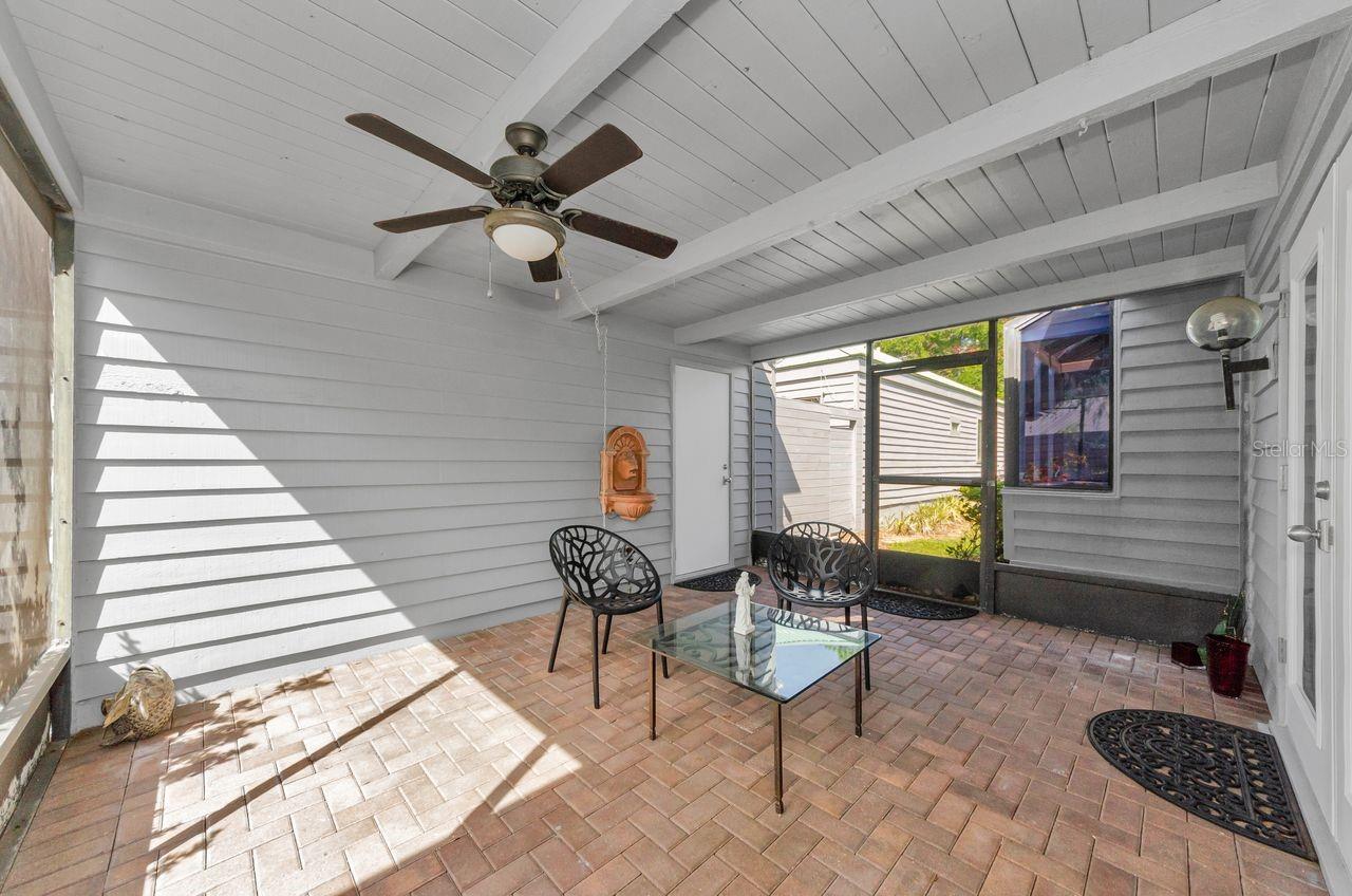 Breezeway looking at door to 2 car garage.