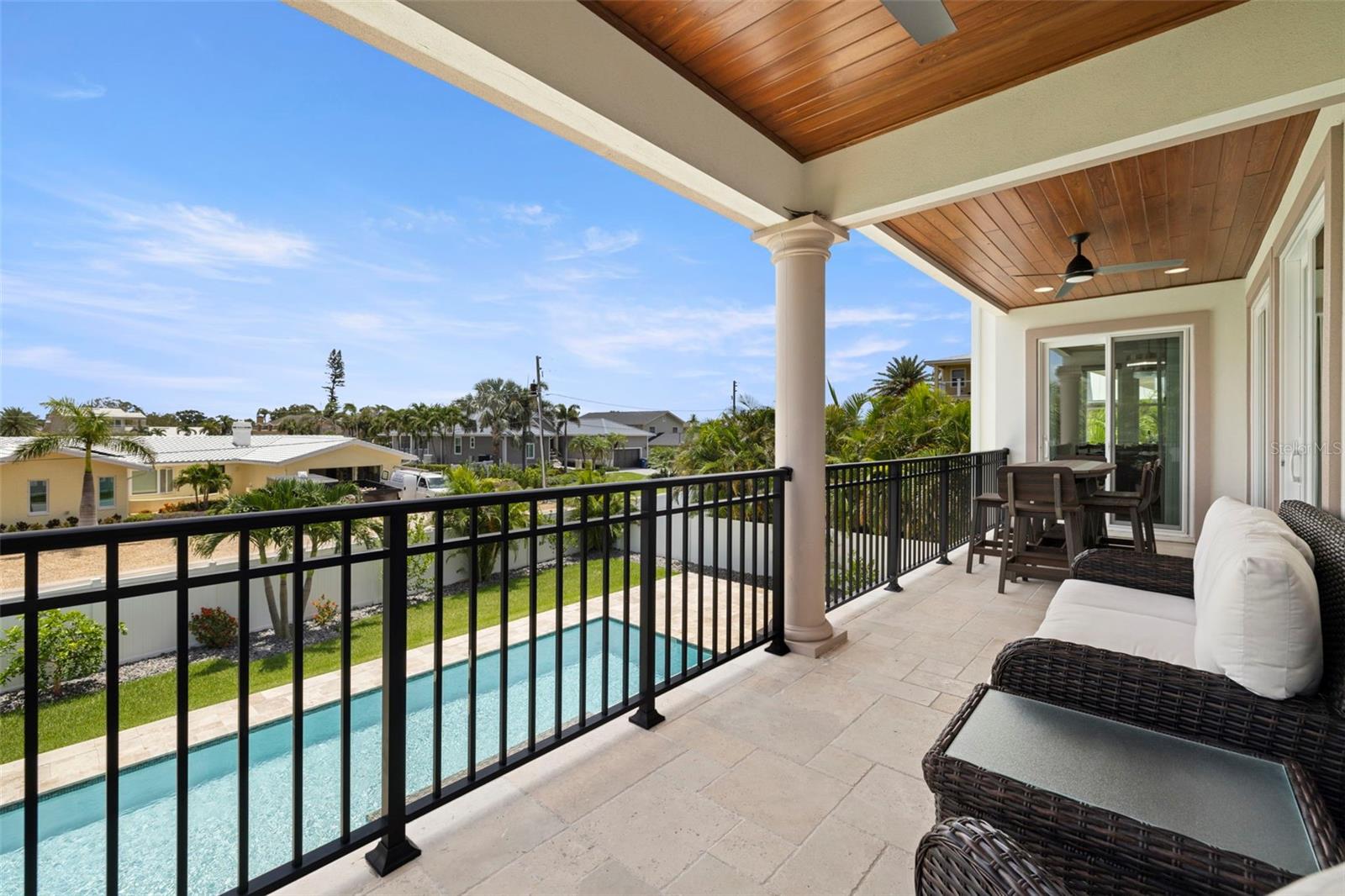 Balcony from dining and living room areas