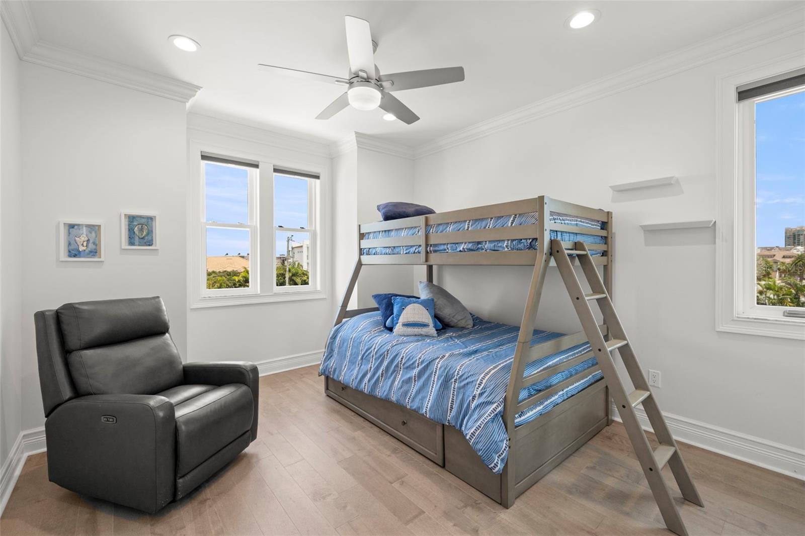Bedroom.  All other bedrooms open to a balcony