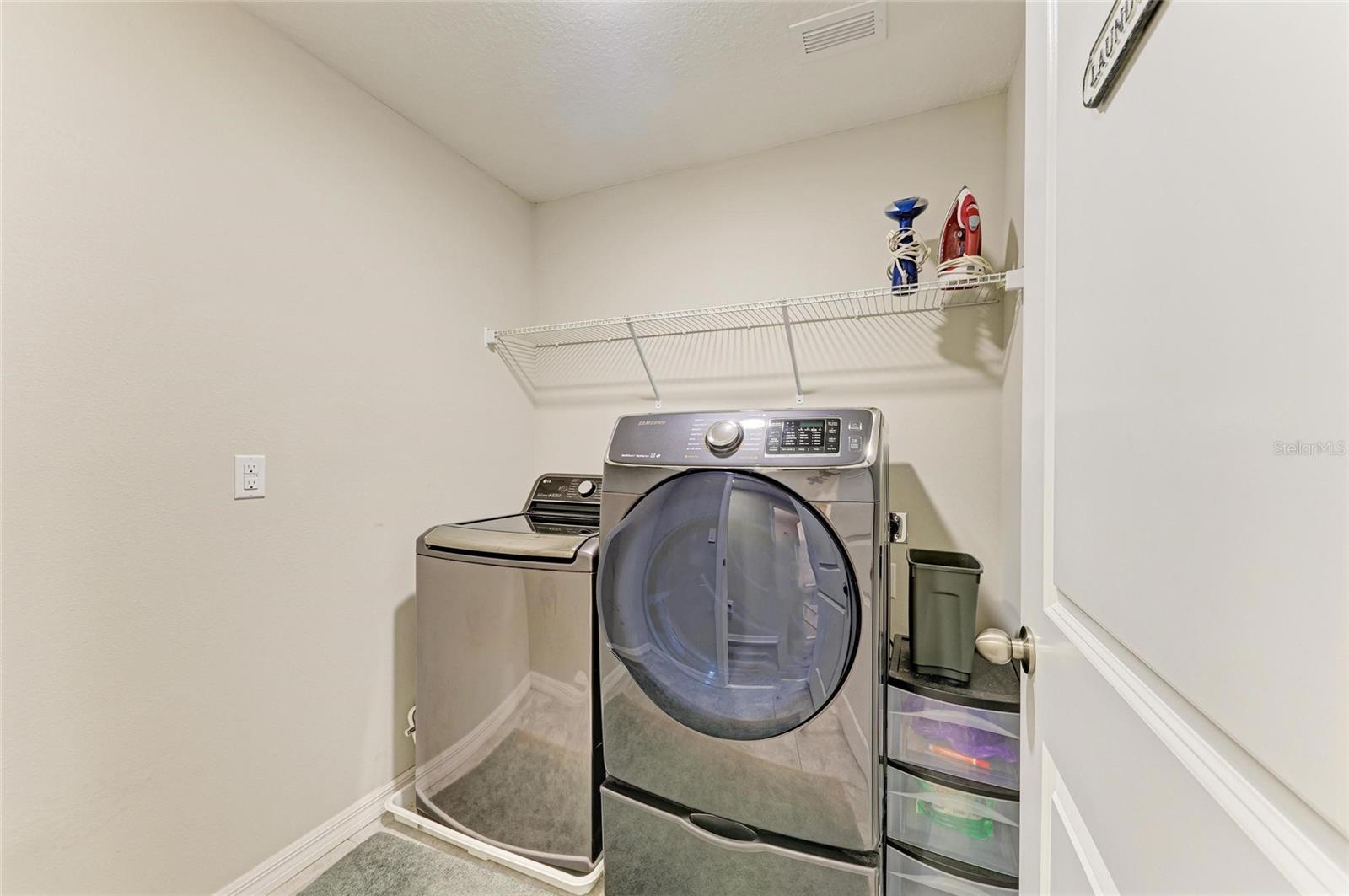 upstairs washer and dryer