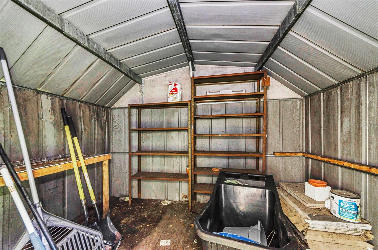 Inside Storage Shed
