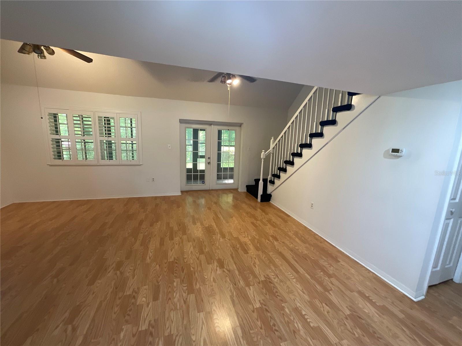 French doors to back porch