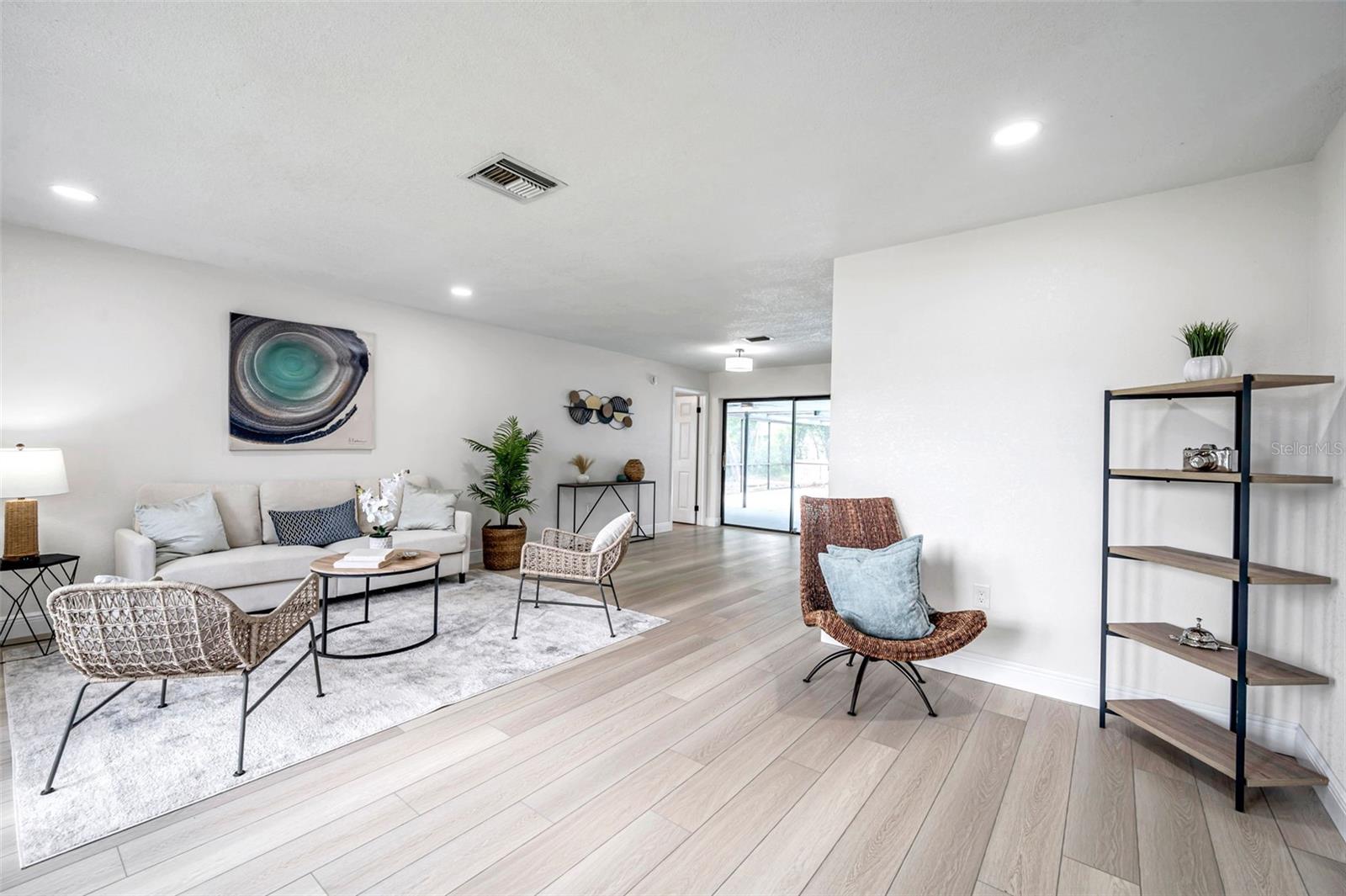 living room and dining room
