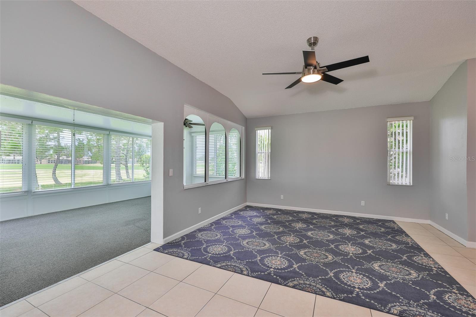 Living areas overlooking the golf course.