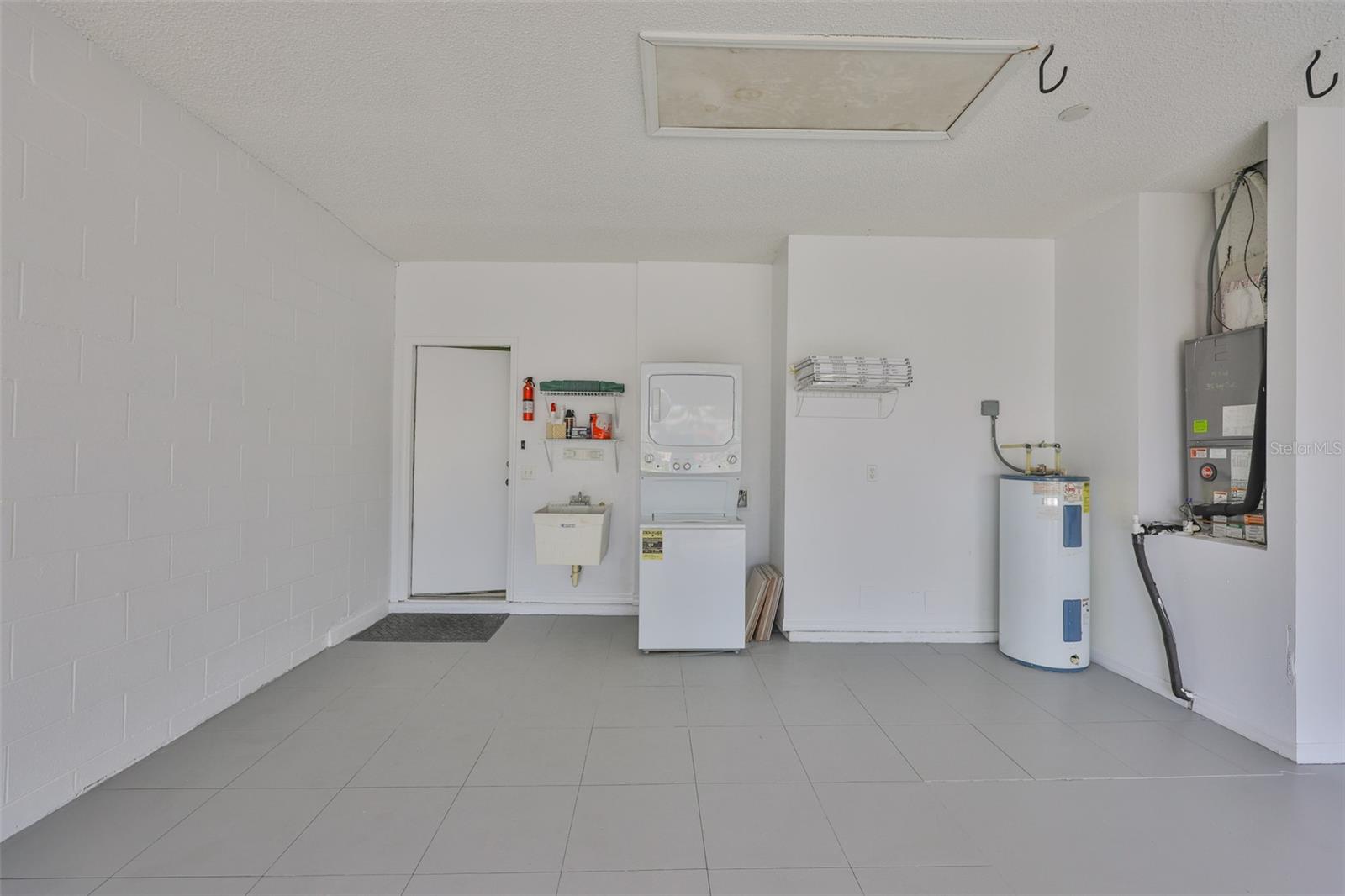 Garage and laundry area.