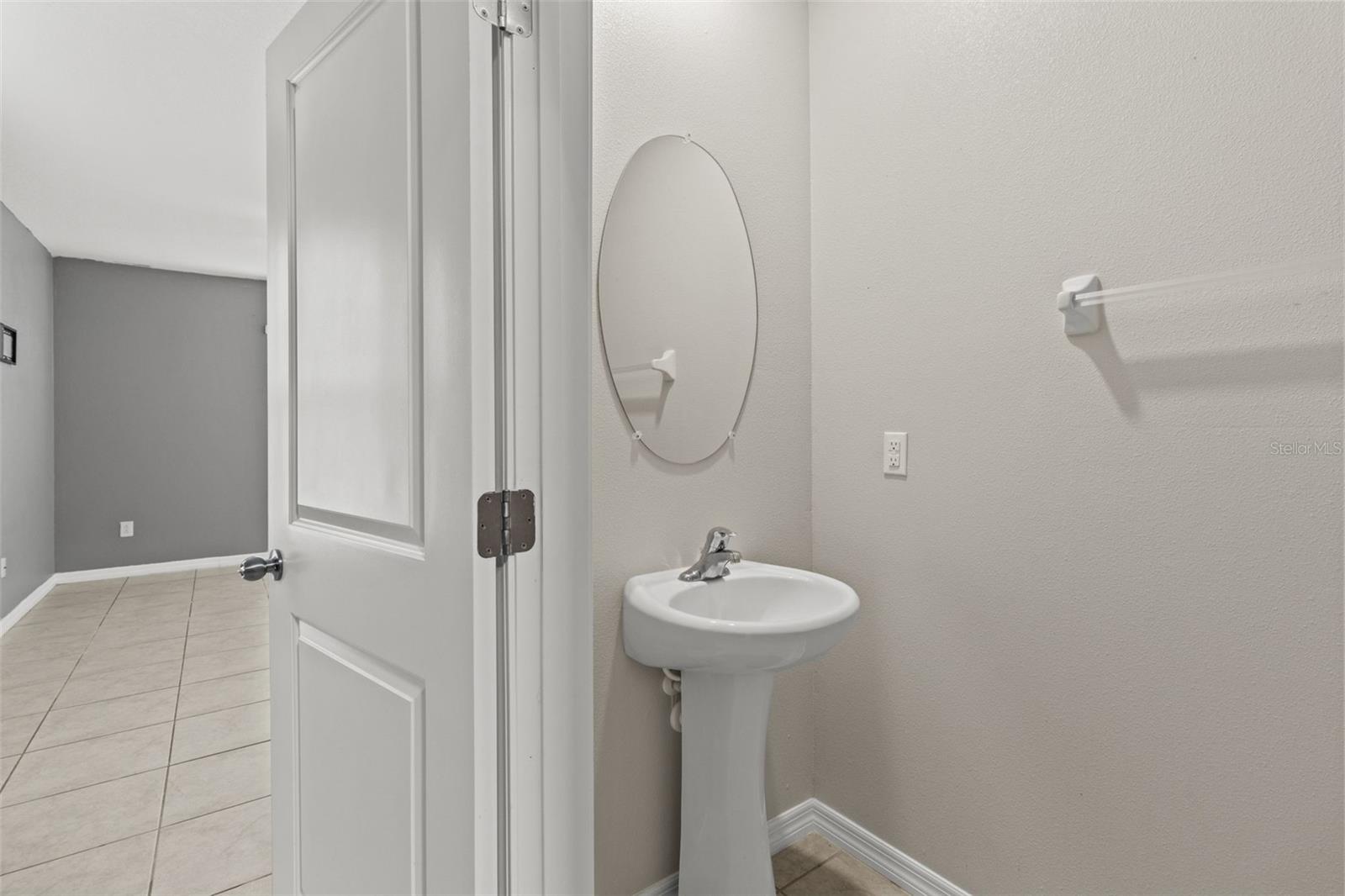 Half Bath on First Floor