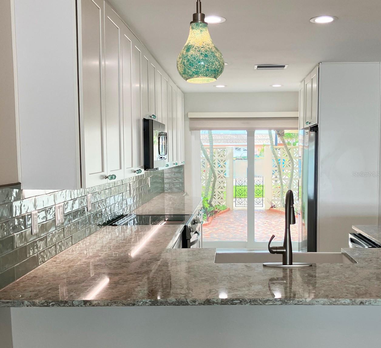 Kitchen view to courtyard