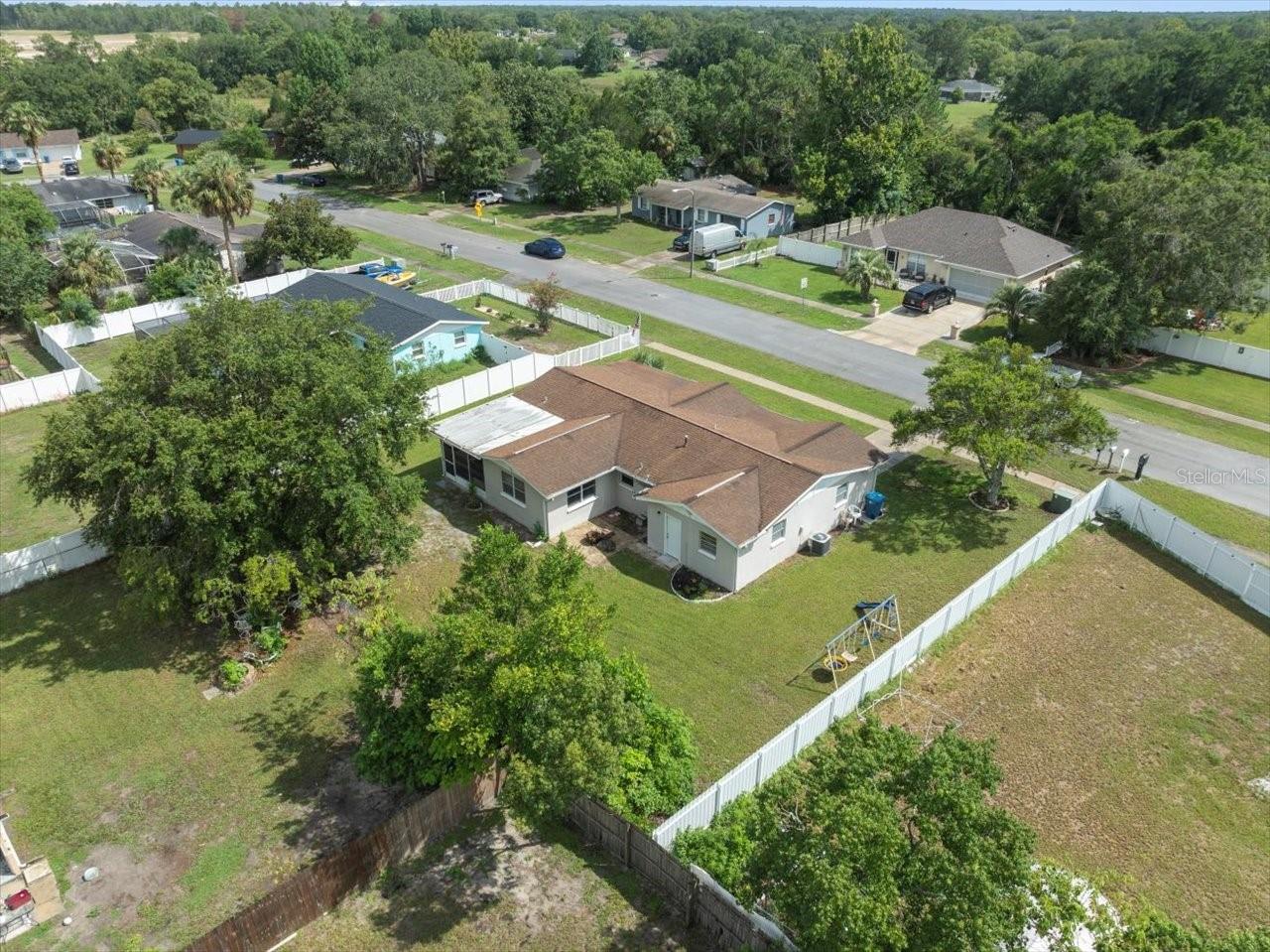 Elevated View of the backyard