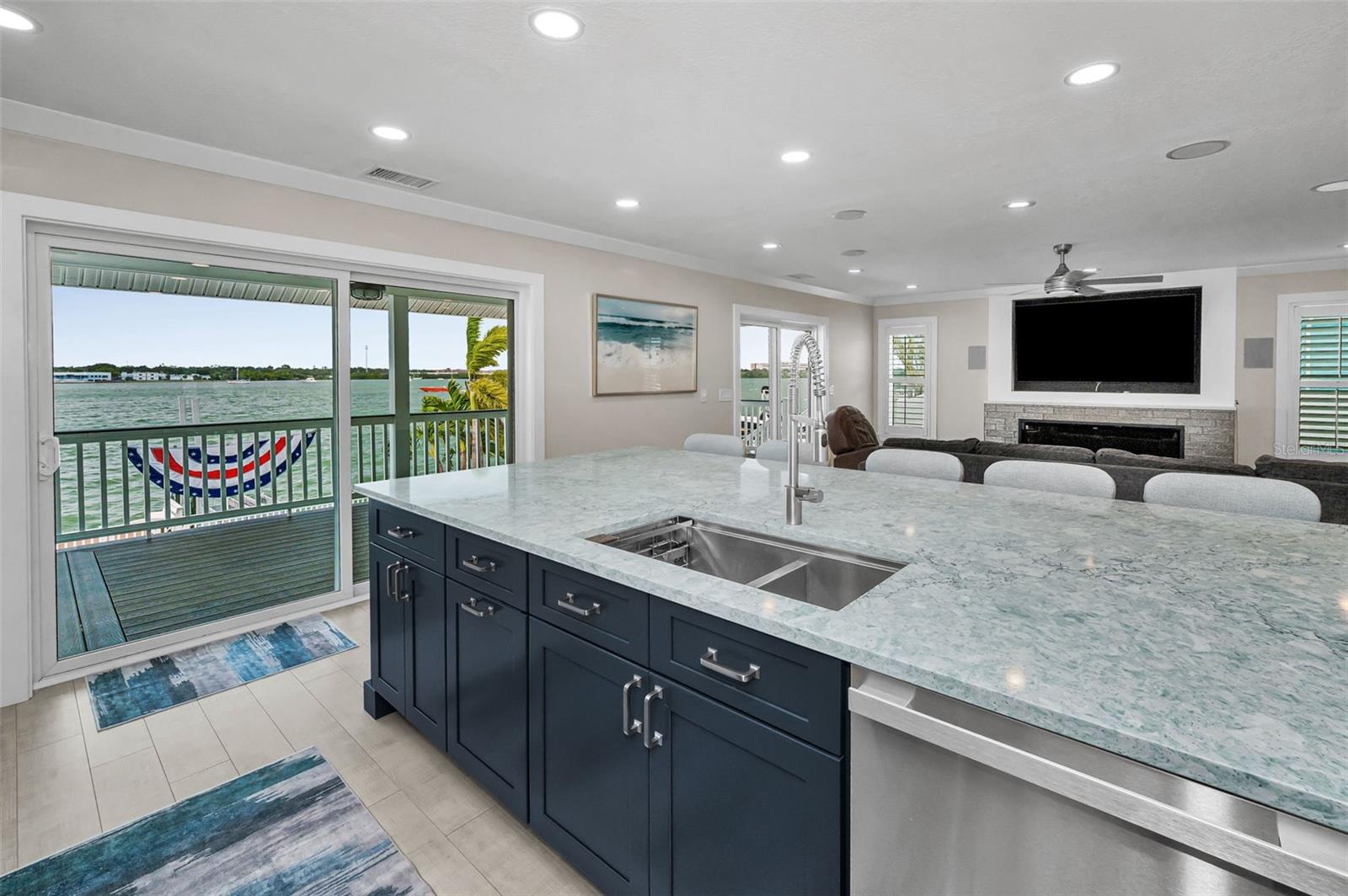 Step outside and onto your Deep, Full length Back Porch!