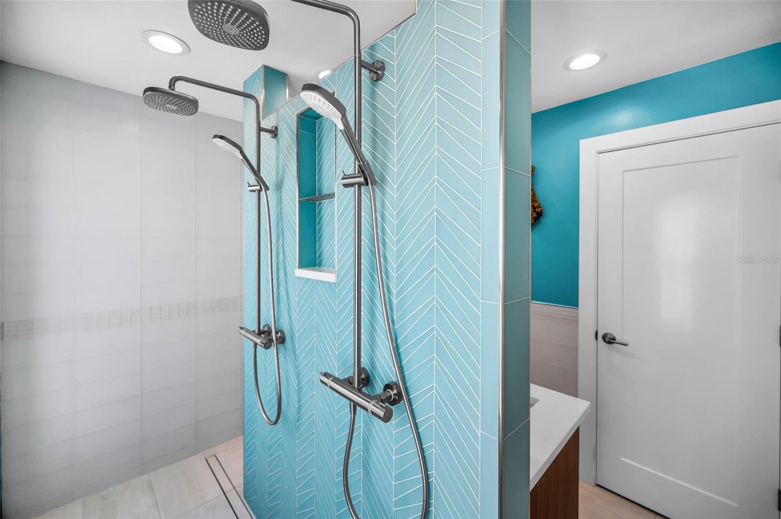 Dual rainfall shower for two!