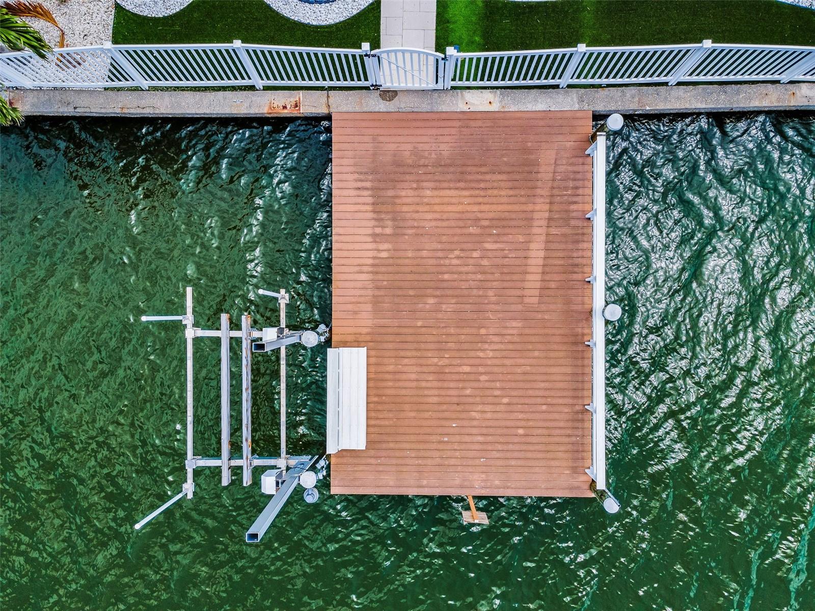 Oversized Dock with built-in seating