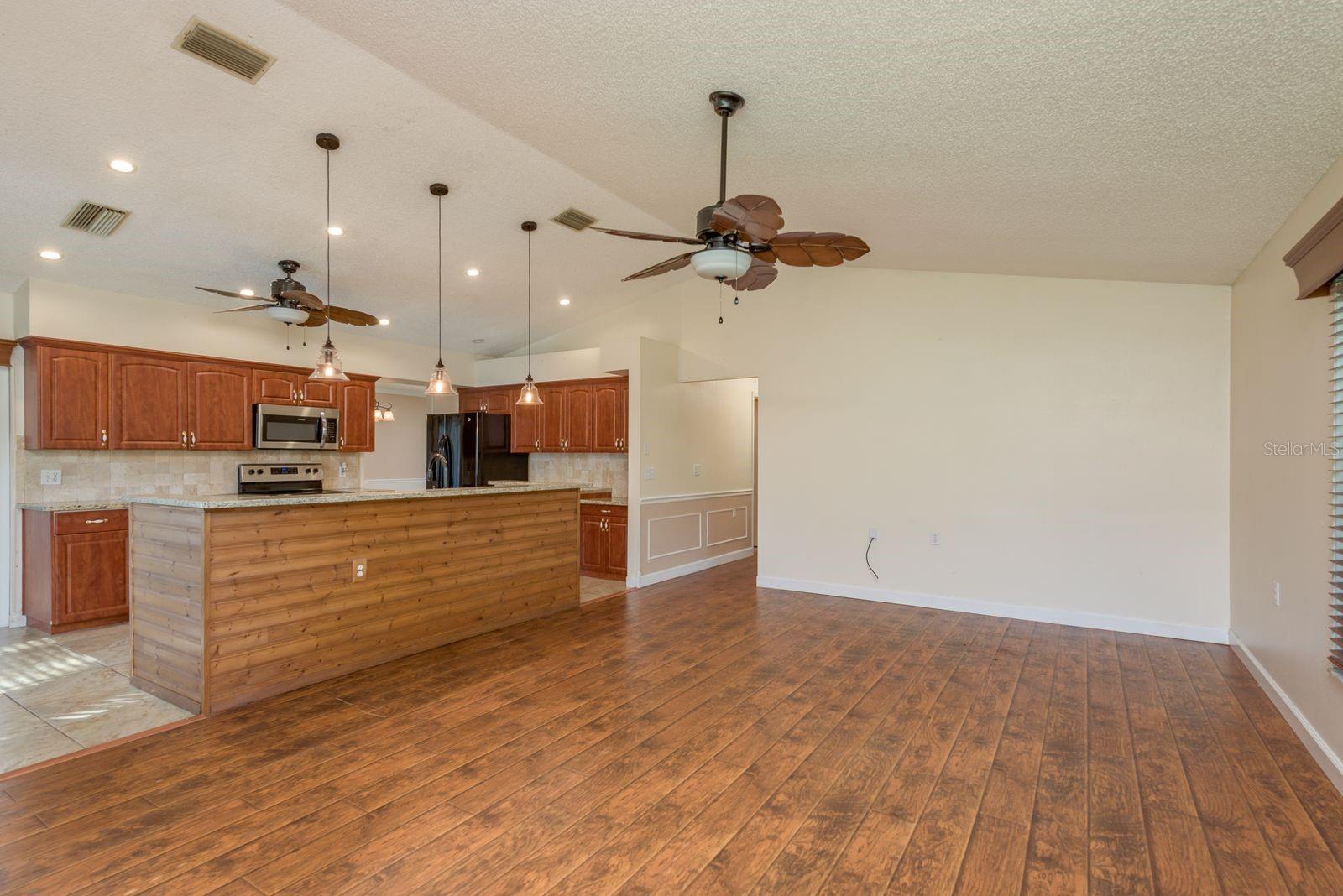Looking from Family Room into Kitchen