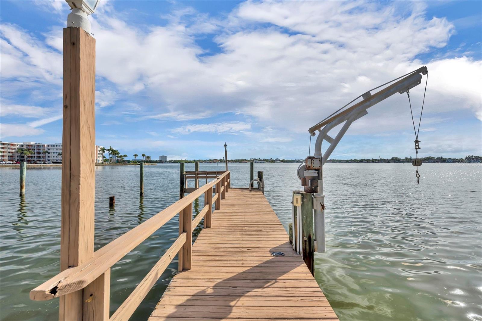 Part of the dock was taken away with the storm