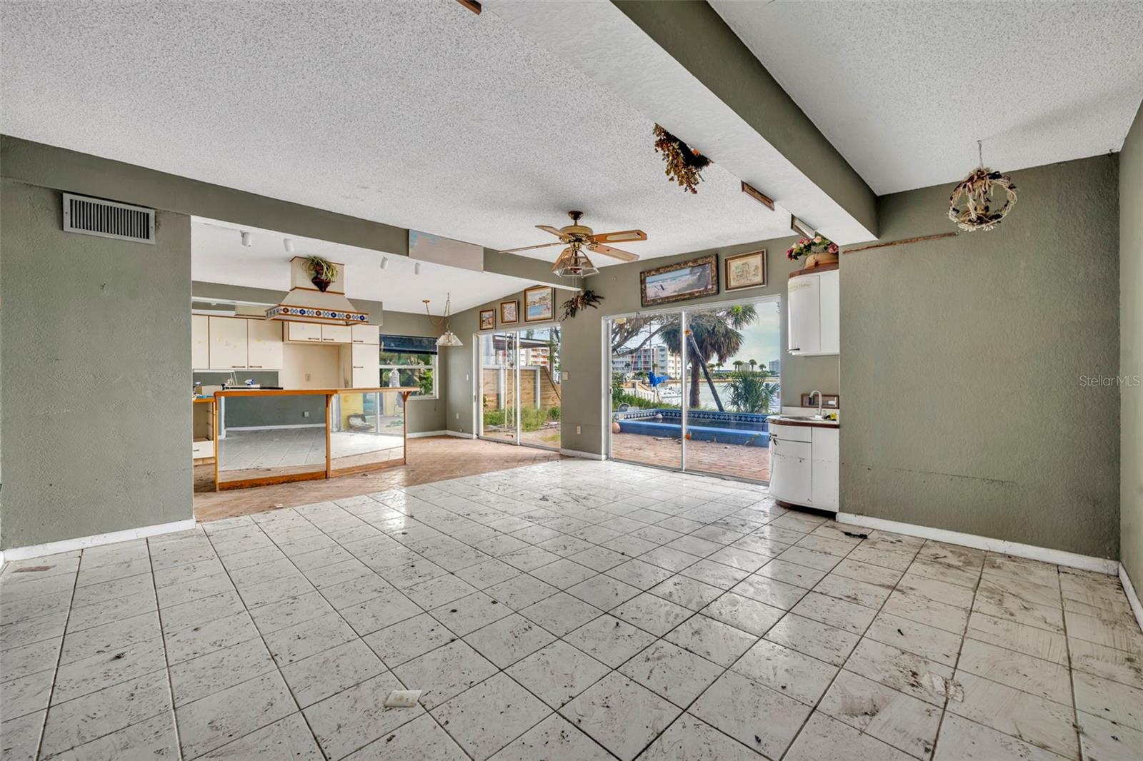 Kitchen is open to the Family Room