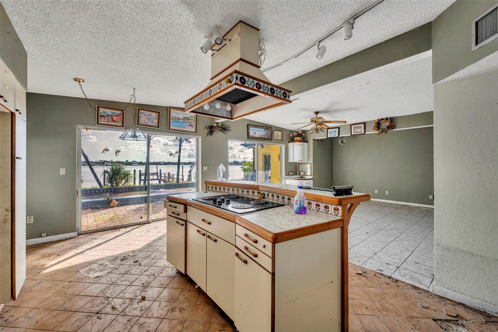 Great views from the kitchen & family rooms