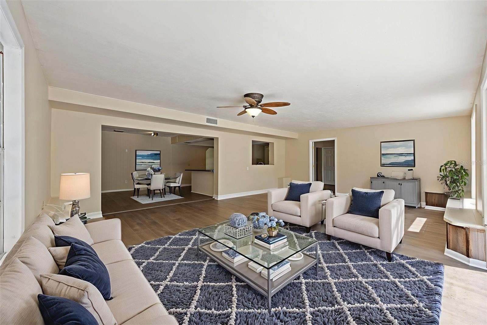Family Room with virtual staging