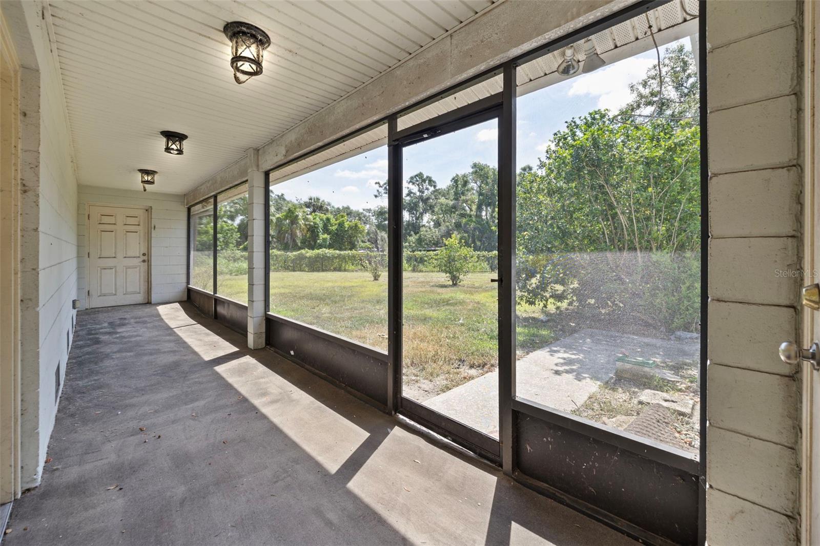 Covered walkway connecting the main house with the in law quarters