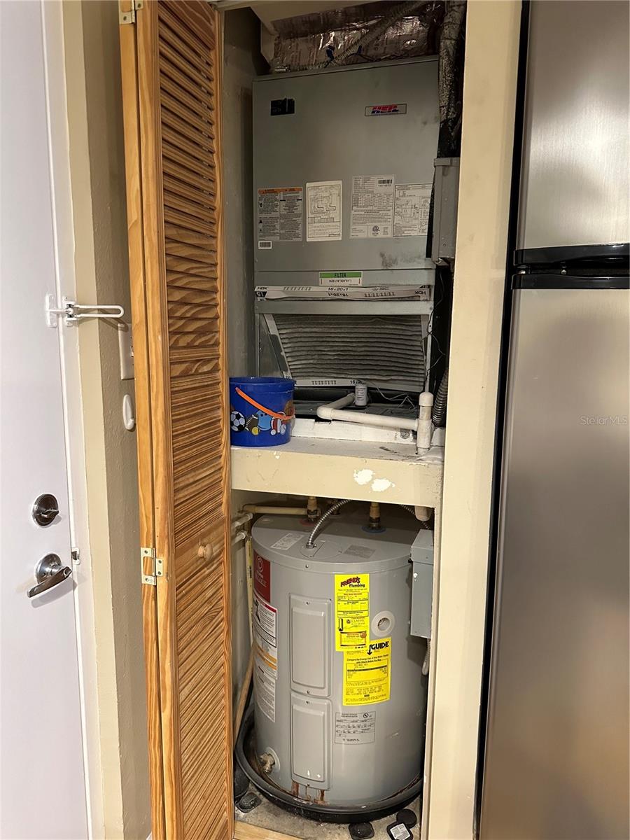 Water heater and A/C closet