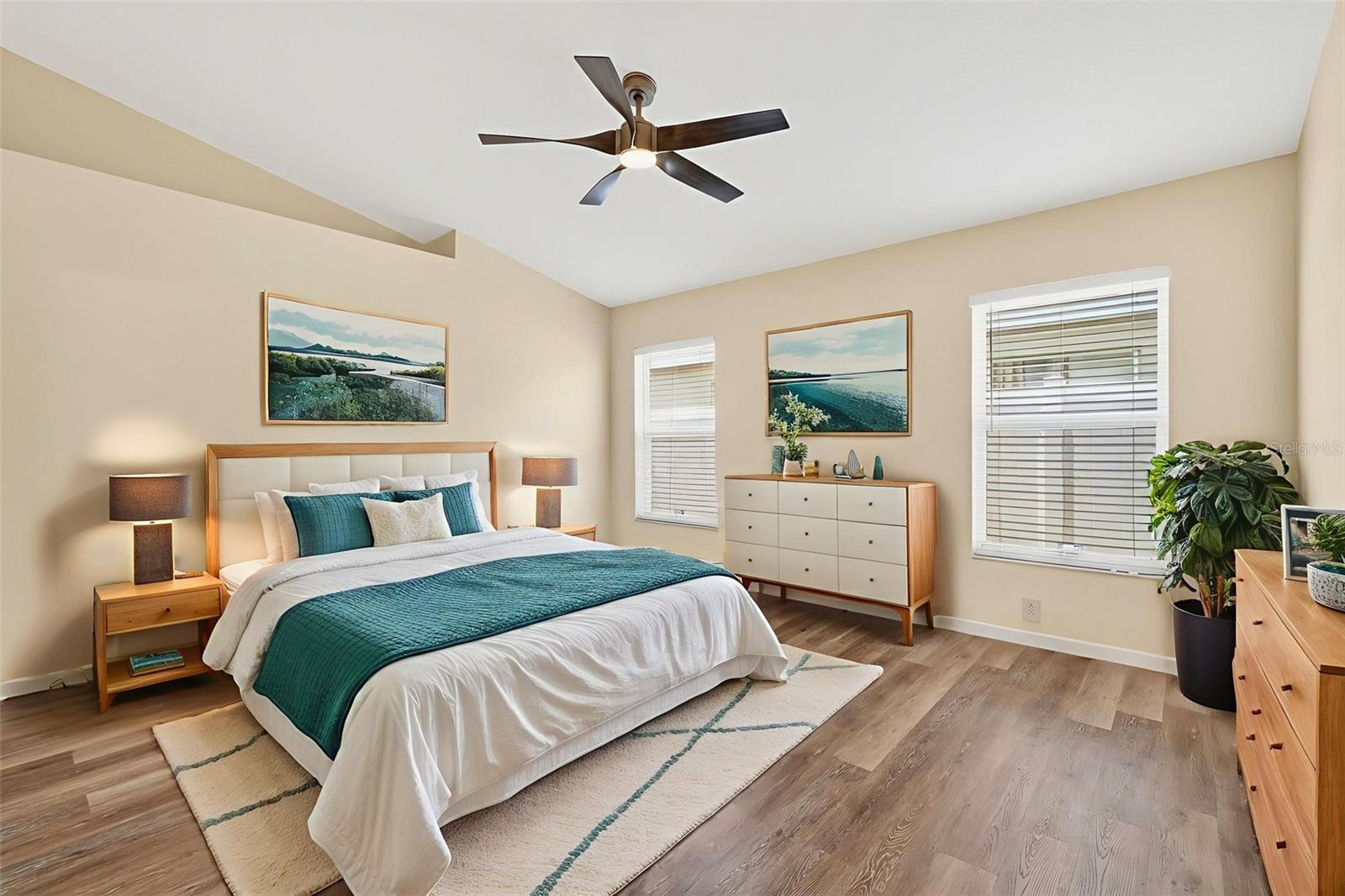 Primary Bedroom Staged