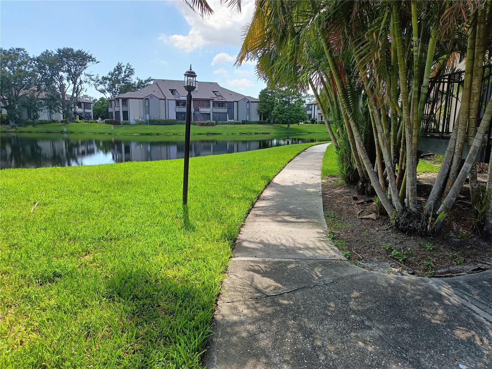 Walkway from parking lot