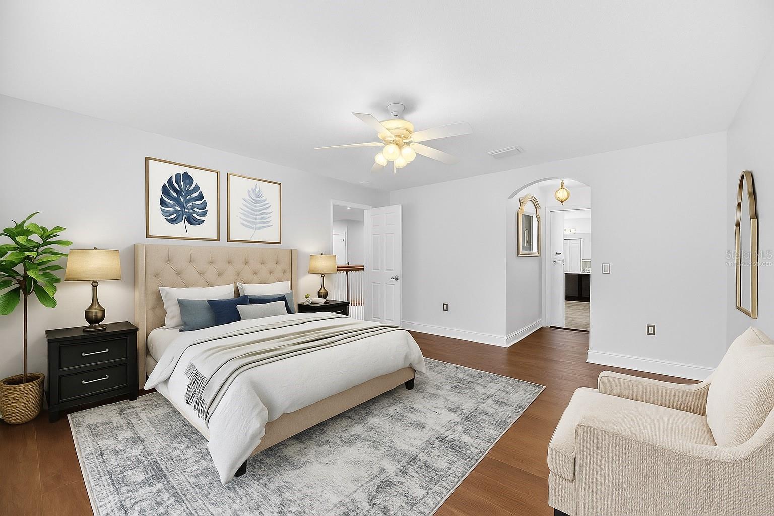 Primary bedroom – virtually staged