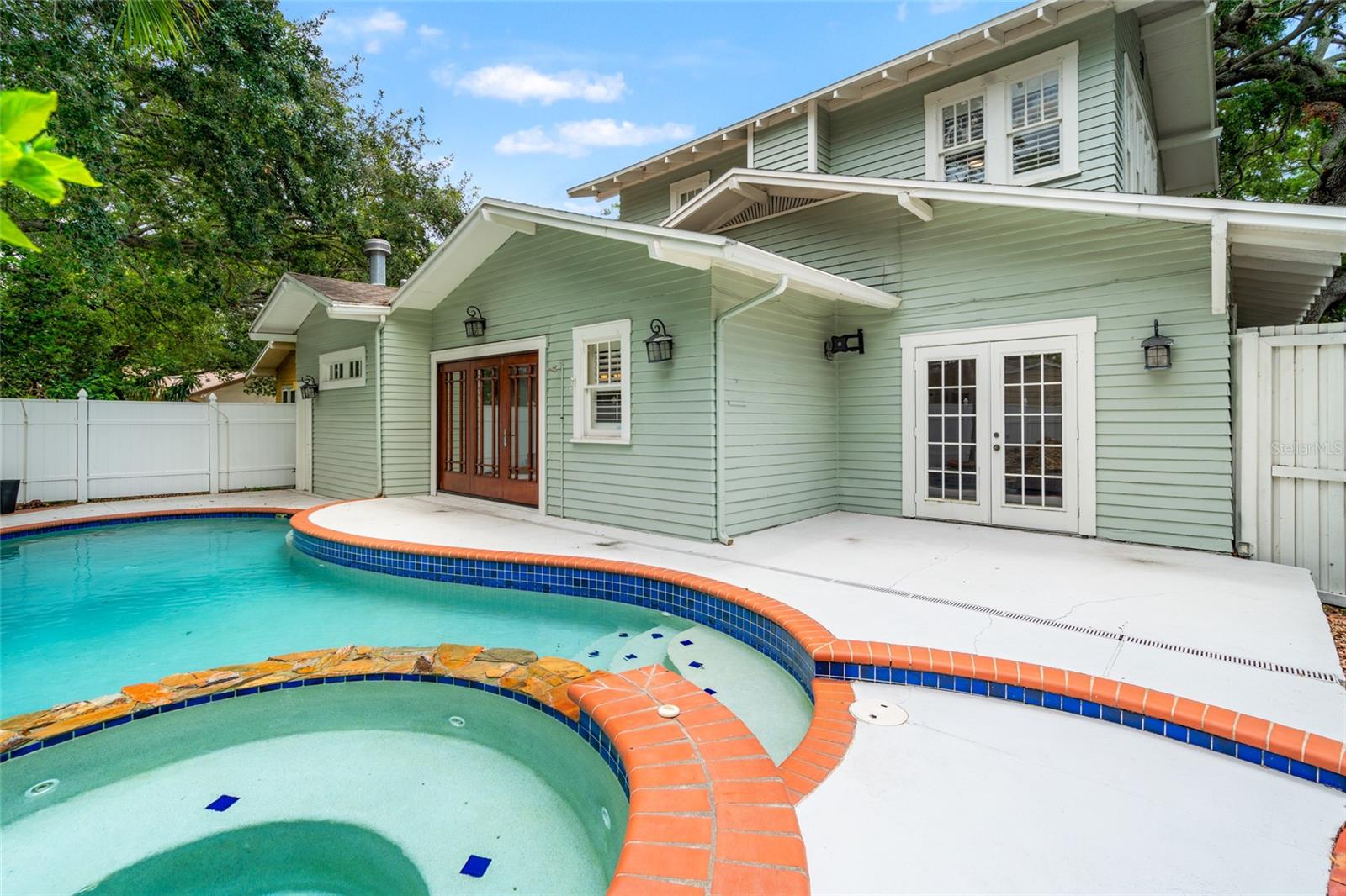 Rear of house from pool